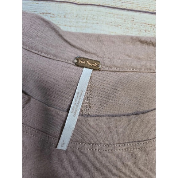 Free People Celine Long Sequin Sleeve Top Size Large Lavender Shadows Oversized - Picture 4 of 9